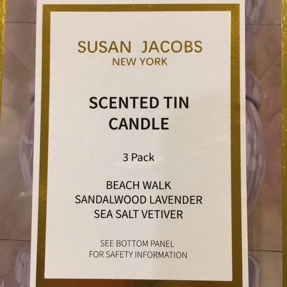 Susan Jacobs New York Scented Candle Floral Tins Trio NWT 3x3oz - Picture 6 of 16